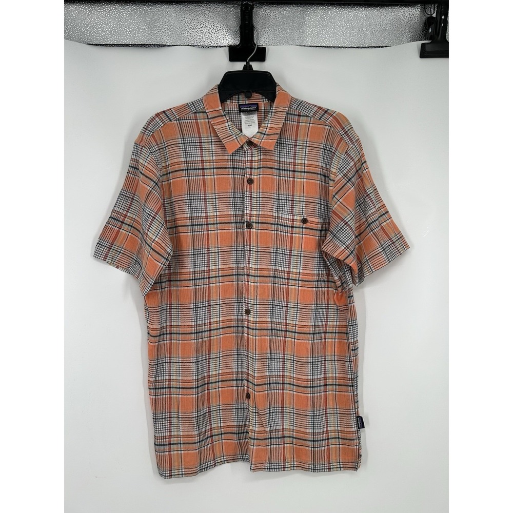 Patagonia AC A/C Lightweight Button Up Front Plaid Short Sleeve‎ 52921 Large